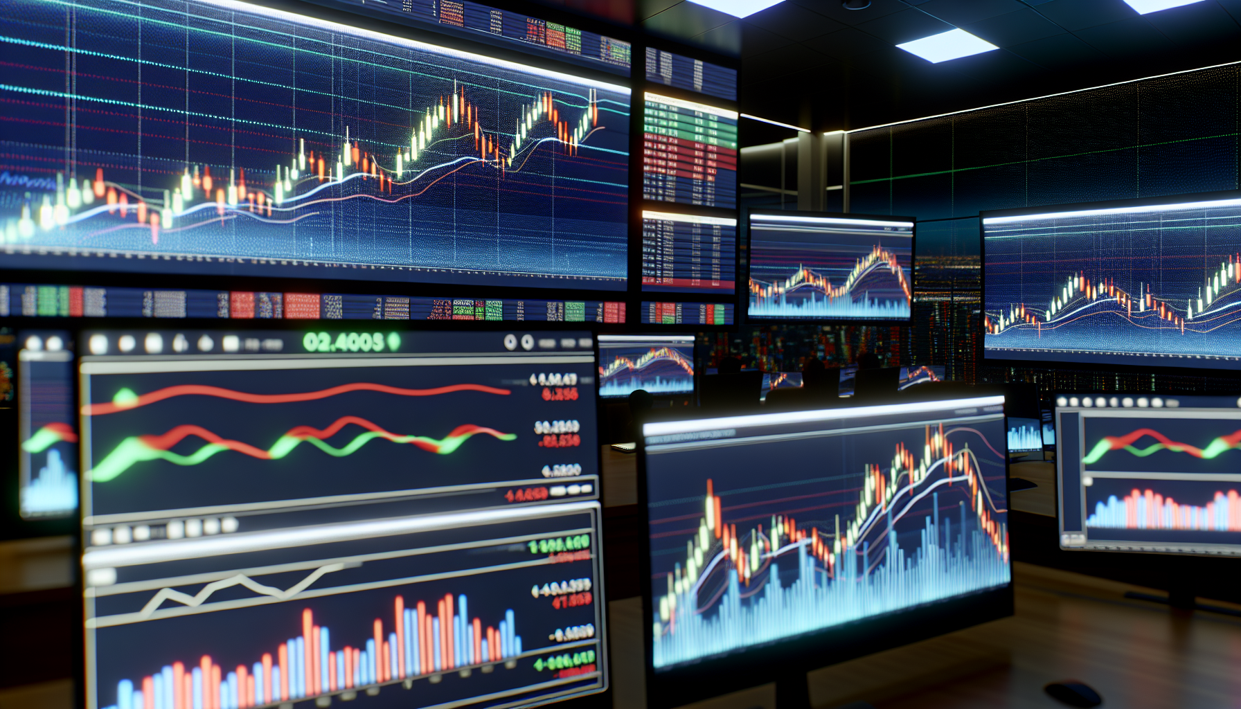 AIを活用したFXテクニカル分析のトレーディングフロア